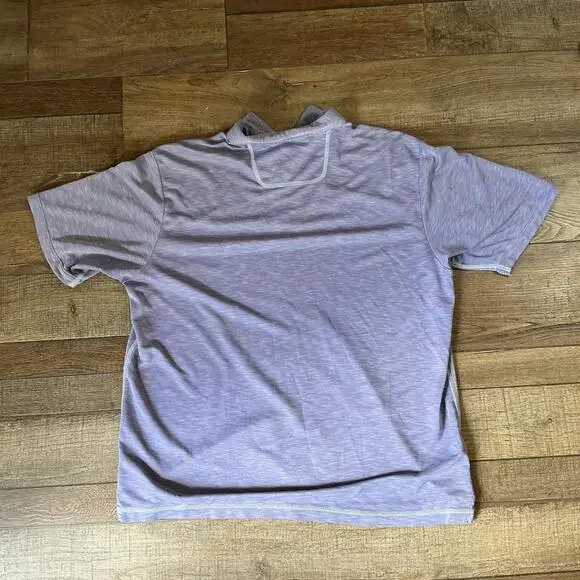 Tommy Bahama Polo Shirt Mens Large Pink Purple Cotton Golf Distressed - Picture 7 of 7